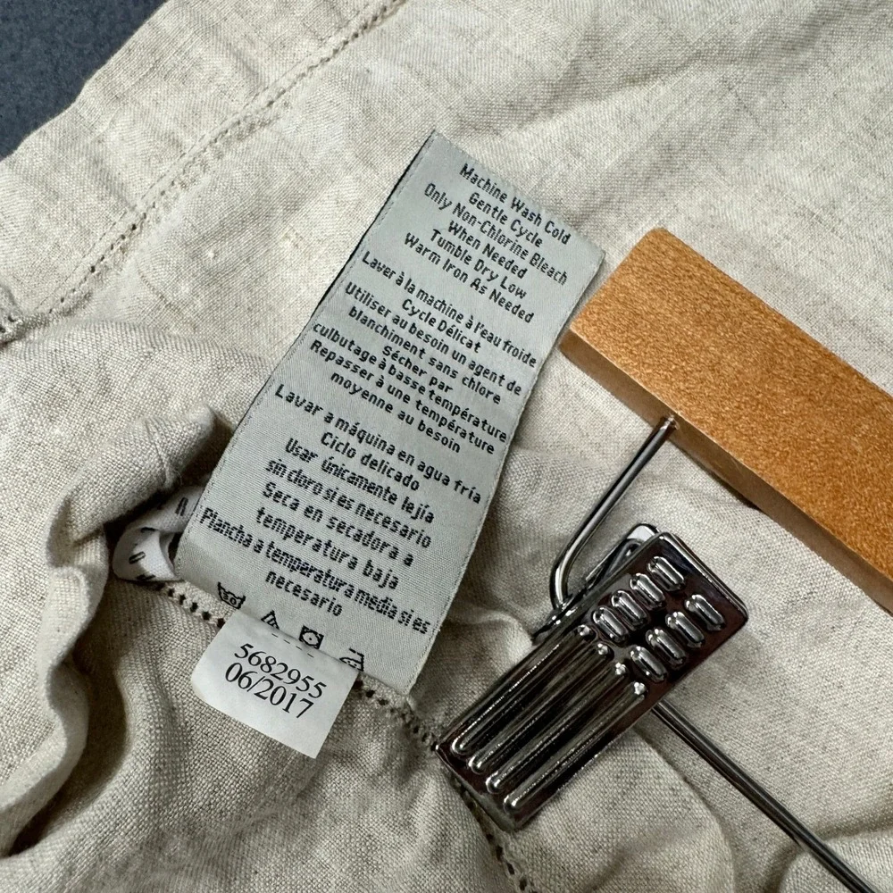 Pottery Barn Linen Napkins Set of‎ 4 Hemstitch Flax Tan Table Linens 20
